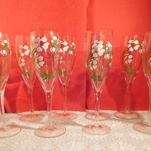 Hand painted Champagne Glasses